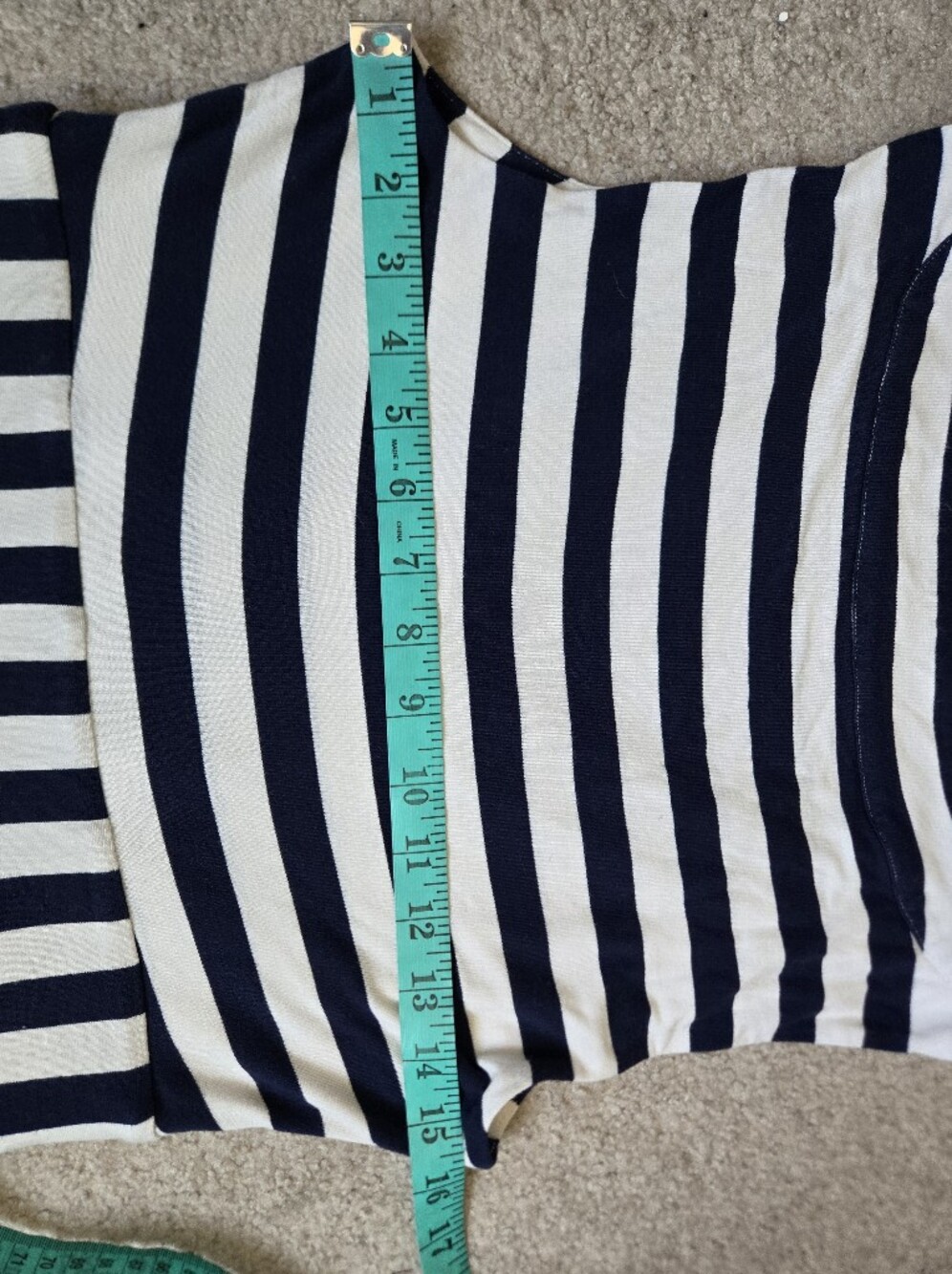 Boden Olympia Jersey Navy and White Vertical Stripe V-Neck Maxi Dress. Size 6 - Picture 9 of 11